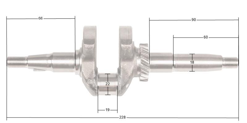 Wał korbowy Loncin LC2000i LC148F CZĘŚĆ ORYGINALNA 130290374-0001