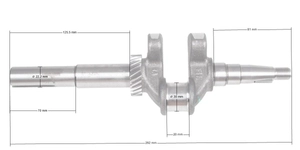 Wał korbowy Zongshen Xp200A 6,5Hp 22,2Mm 70Mm 100003840