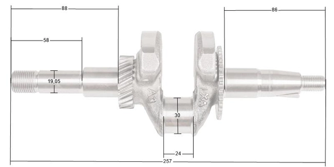 Klikový hřídel Loncin LC50ZB60-4.5Q LC168F-2 ORIGINÁLNÍ DÍL
