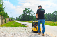 CEDRUS ZG05 ZAGĘSZCZARKA DO GRUNTU SPALINOWA 260 KG Z REWERSEM HYDRAULICZNYM DWUKIERUNKOWA PRZÓD-TYŁ UBIJARKA PŁYTOWA 13 KM + PŁOZY POSZERZAJĄCE - AUTORYZOWANY DEALER CEDRUS