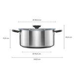 Fiskars Functional Form 1072317 garnek 5 l ze stali nierdzewnej z pokrywką