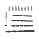 TOOL SET IN A CASE DEDRA SAS+ALL DED7030A03, SCREWDRIVER, SCREWDRIVER, TWO RECHARGEABLE BATTERIES (2AH AND 4AH), CHARGER, ACCESSORIES 13 PCS.