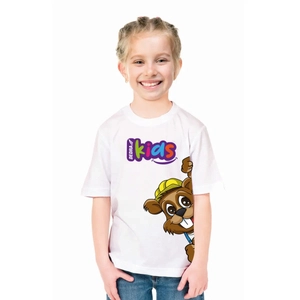 DEDRA Kids Dedruś BH5TKB-4 koszulka dziecięca biała T-shirt 100% bawełna