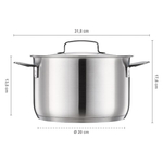 5 L All Steel pot with lid 1064752