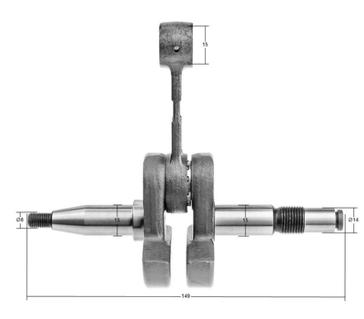 Husqvarna 365 crankshaft 8R48-549