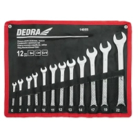 DEDRA WRENCH SET 1405S 12 PCS.CRV FLAT-CHAIN.6-14,17,19,22MM,POKROWIEC