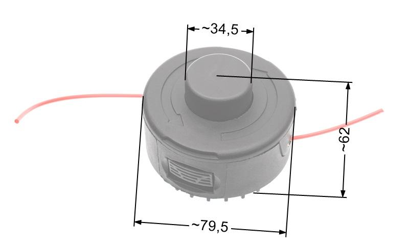 Głowica żyłkowa Nac 8 mm TE50-SP N1E-SPK-500 NZ391
