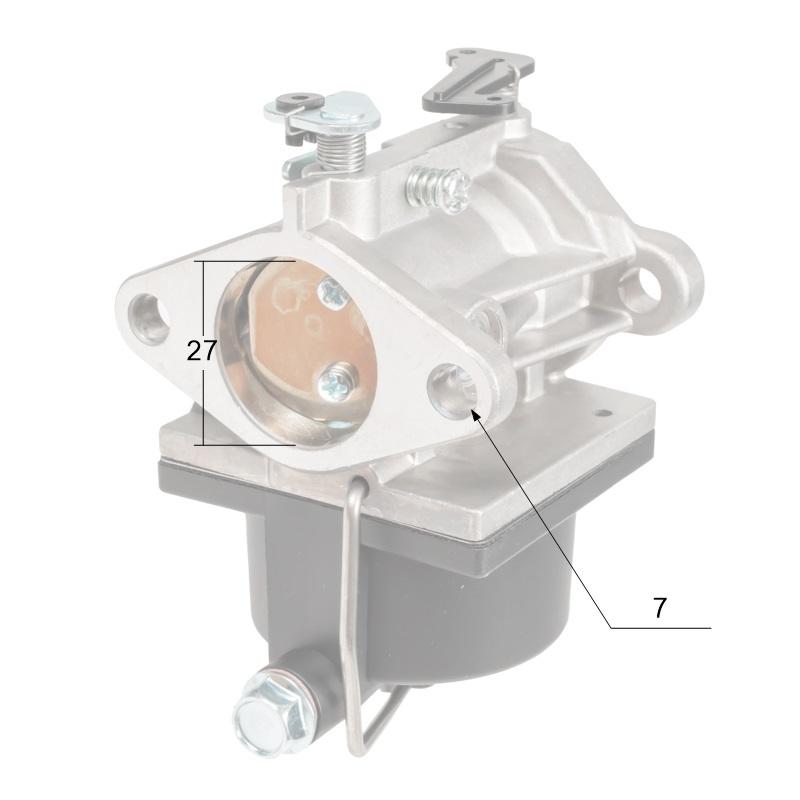 Rysunek wymiarowy gaźnika TECUMSEH OHV 520019 – tył