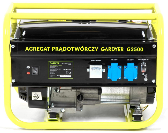 GARDYER G3500 3,1 kW jednofázový generátor - oficiální distributor - autorizovaný prodejce GARDYER