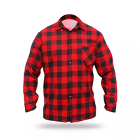 Red flannel shirt, size.L, 100% cotton