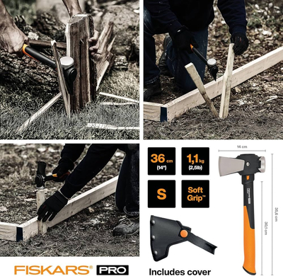 FISKARS Pro IsoCore S SIEKIEROMŁOT TOPOREK SIEKIERA SIEKIERKA UNIWERSALNA CIESIELSKA DO DREWNA SIEKIERO-MŁOT Fiskars Pro IsoCore S 1062936 - OFICJALNY DYSTRYBUTOR - AUTORYZOWANY DEALER FISKARS