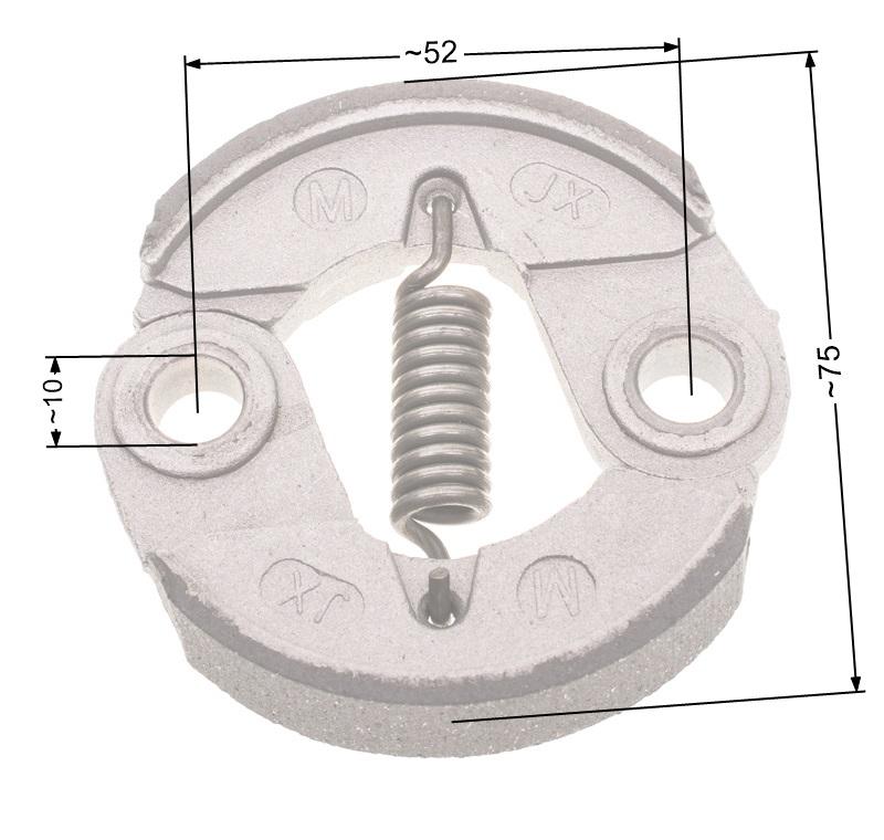 Sprzęgło NAC 75mm duże aluminiowe wykaszarki marketowe NZ32