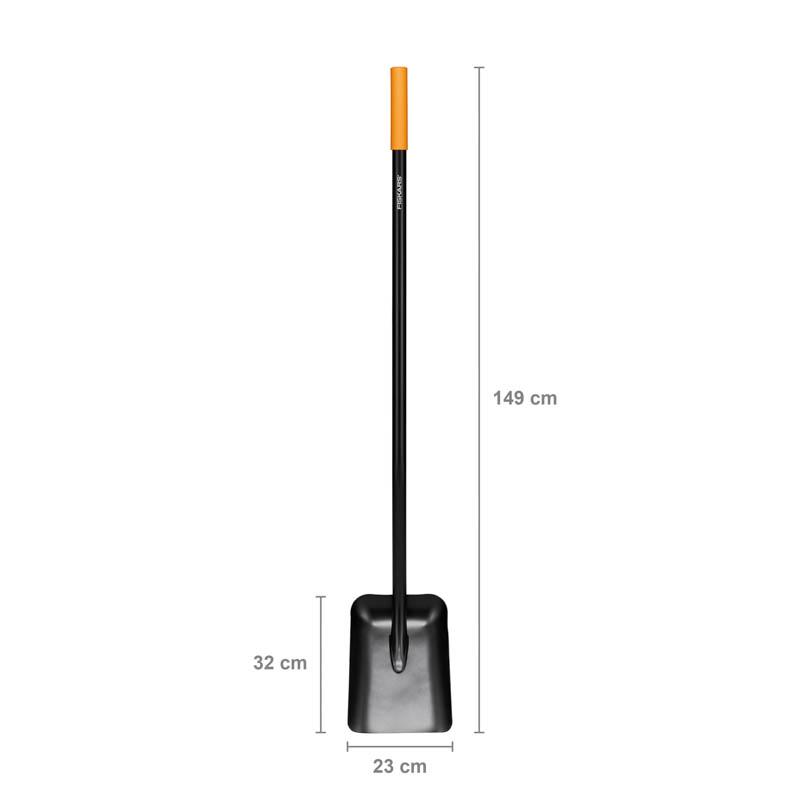 Szufla metalowa Łopata FISKARS Solid 1066720 - wymiary długość 149 cm, szerokość 23 cm