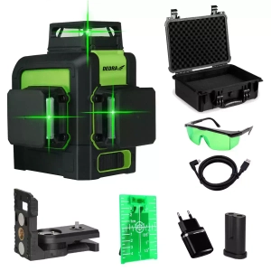 DEDRA MC0904 Multilaser 3D poziomica laserowa zielony laser, laser krzyżowy, niwelator