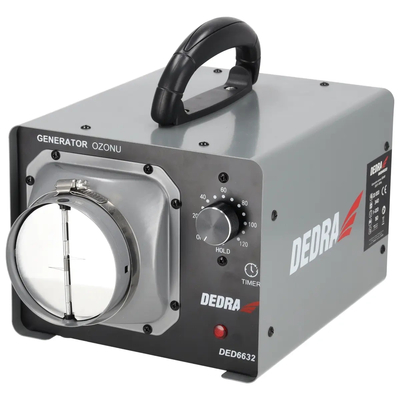 DEDRA DED6632 Ozone Generator 20 g/h, 120 W, Air Ozonator for Rooms and Cars