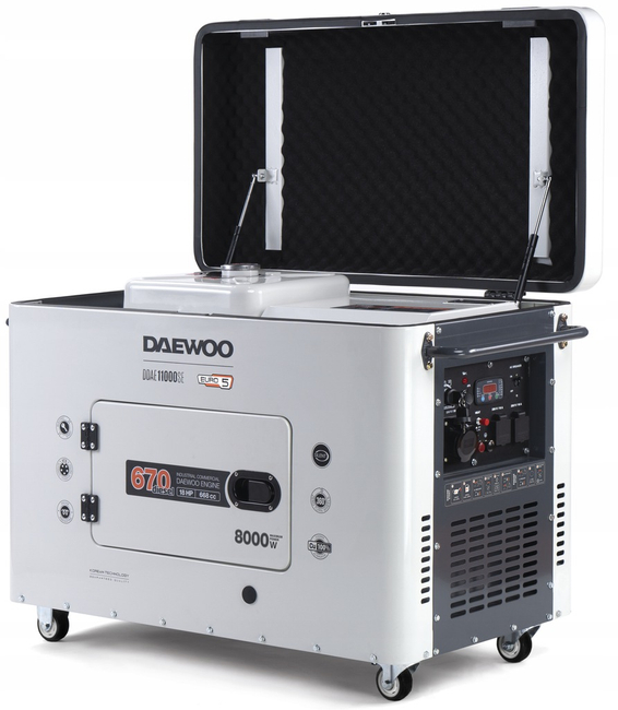 DAEWOO DDAE 11000SE DIESEL POWER GENERATOR SILENT VERSION 2x16A, 1x32A 230V AVR 18HP POWER - OFFICIAL DISTRIBUTOR - AUTHORIZED DAEWOO DEALER