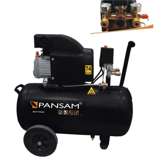 PANSAM A077030 KOMPRESOR OLEJOWY Z NAPĘDEM 1500W 8bar 50L EWIMAX - OFICJALNY DYSTRYBUTOR - AUTORYZOWANY DEALER PANSAM