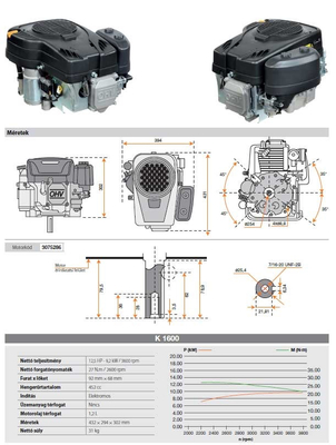 Silnik do traktorka Loncin LC1P92F (16 KM, 452 cm³)