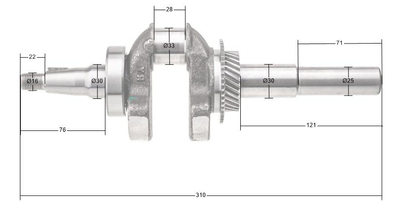 Klikový hřídel motoru Rato R300 13300-Z730210-0000