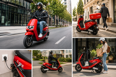Cedrus Luyuan C-GO-5R-MB5 skuter elektryczny akumulatorowy motorower czerwony