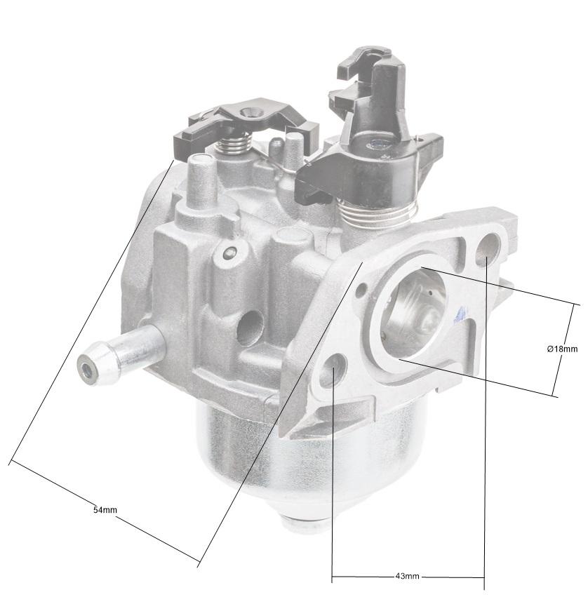 Gaźnik Loncin LC1P65FC 170021298-0001 wymiary gardzieli