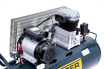 KOMPRESOR TŁOKOWY JAGER GERMAN SPRĘŻARKA POWIETRZA TŁOKOWA OLEJOWA 100L 8BAR 350l/Min 2.2 kW 230V Mocna Rzecz