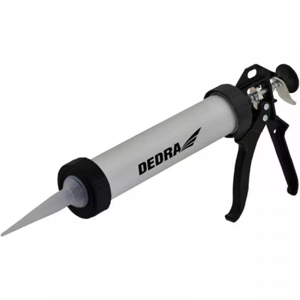 Wyciskacz do mas uszczelniających 600ml aluminiowa obudowa DEDRA