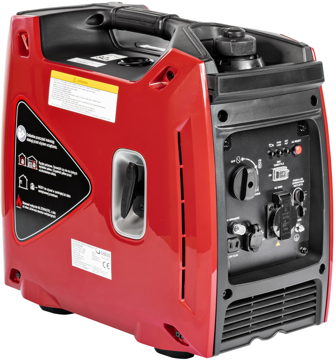 CEDRUS IN2000R AGREGAT GENERATOR INWERTOROWY PRĄDOTWÓRCZY INWERTEROWY WALIZKOWY 230V 1900W EWIMAX - OFICJALNY DYSTRYBUTOR - AUTORYZOWANY DEALER CEDRU