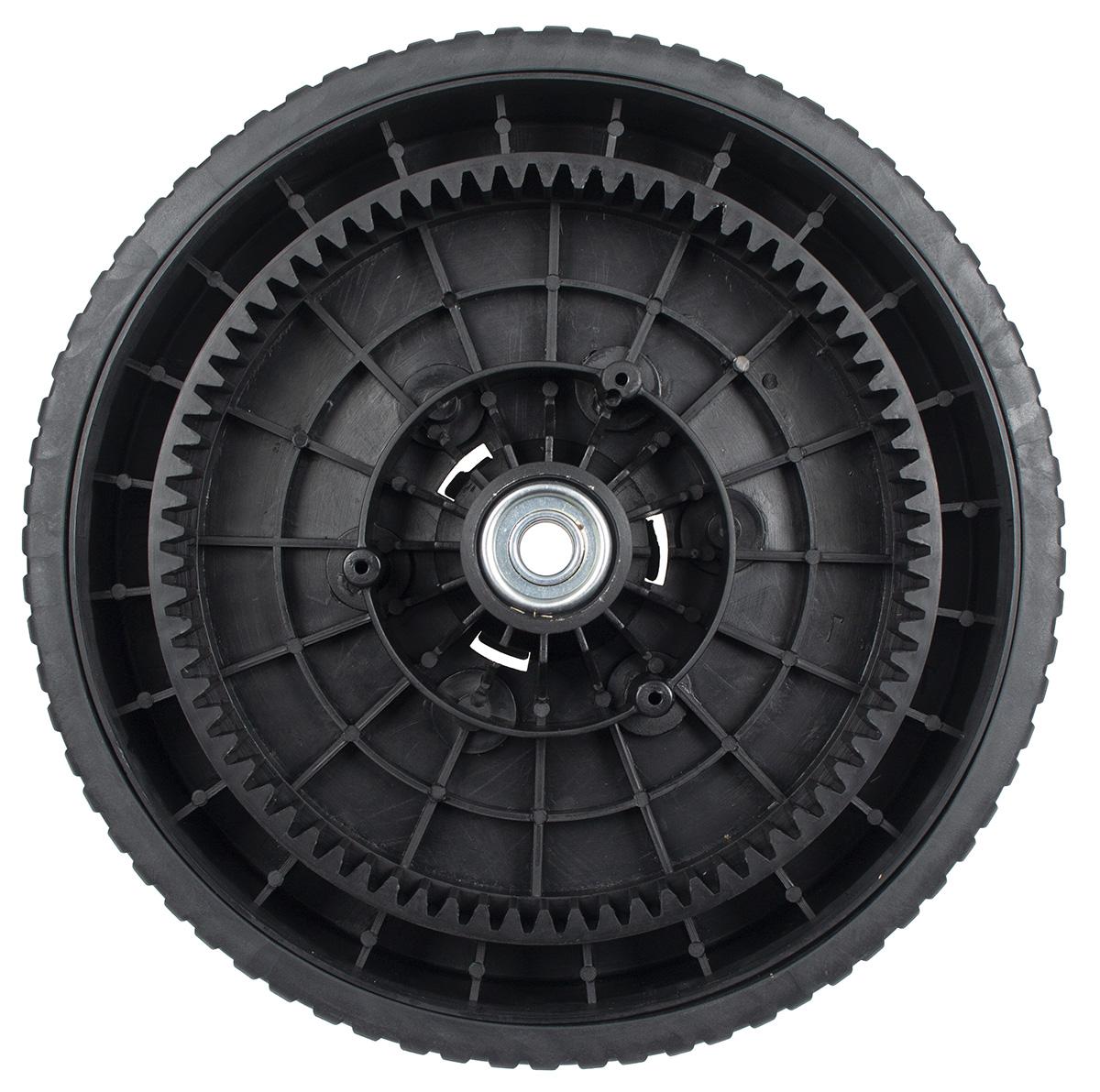 Koło kosiarki Cedrus tył 10 cali KCL18SP KCL18SDP-04B widok wewnętrzny z wieńcem napędowym
