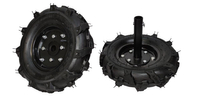 MASTERCUT BK55 8001017 PUSHED Rubber SUPPORT WHEELS WITH AXLES 30mm 4.00-8 16" Pair Set for MASTERCUT BK Soil Aerator 8001017