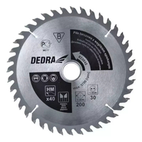 DEDRA H20540 Kotoučová pila TCT, kotouč na dřevo 205 × 30 mm, 40 zubů, karbid