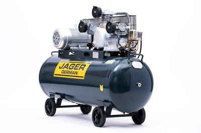 Pístový vzduchový kompresor olejový kompresor JAGER GERMAN 200L 8BAR 549L/Min 400V Výkonné věci