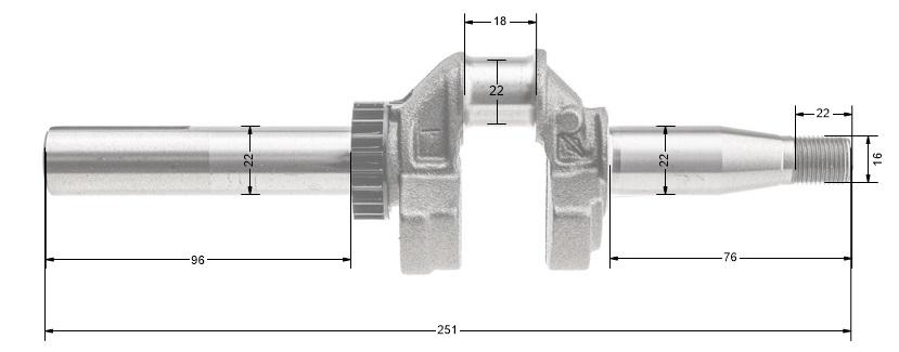 Wał korbowy B&S 590537 - zdjęcie produktu