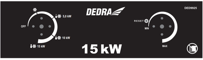 DEDRA DED9925 ELECTRIC HEATING FURNACE FURNITURE DMUCHAWA TERMOSTAT FAN FUNCTION 15kw EWIMAX - OFFICIAL DISTRIBUTOR - AUTHORIZED DEALER DEDRA