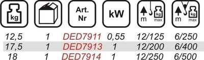 DEDRA DED7911 ELEKTRICKÝ KABELOVÝ VĚŽ 250kG EWIMAX OFICIÁLNÍ DISTRIBUTOR - AUTORIZOVANÝ PRODEJCE DEDRA