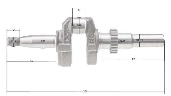 B&S Series 600 Quantum crankshaft ORIGINAL PART 797019