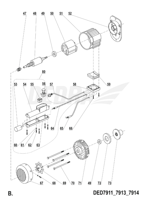KOMPLETNÍ ELEKTRICKÝ MOTOR DEDRA
