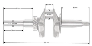 Wał korbowy Loncin LC170FDS CZĘŚĆ ORYGINALNA 130290178-0001