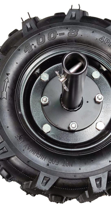 MASTERCUT BK55 8001017 PUSHED Rubber SUPPORT WHEELS WITH AXLES 30mm 4.00-8 16" Pair Set for MASTERCUT BK Soil Aerator 8001017