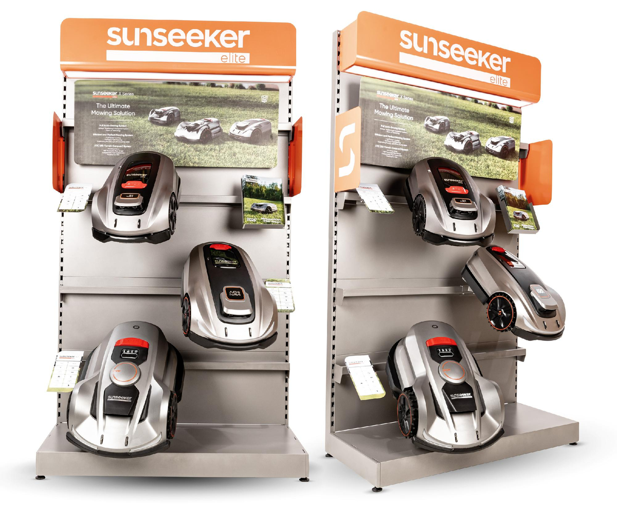Regał Sunseeker kosiarki automatyczne REKL00309 - zestaw ekspozycyjny