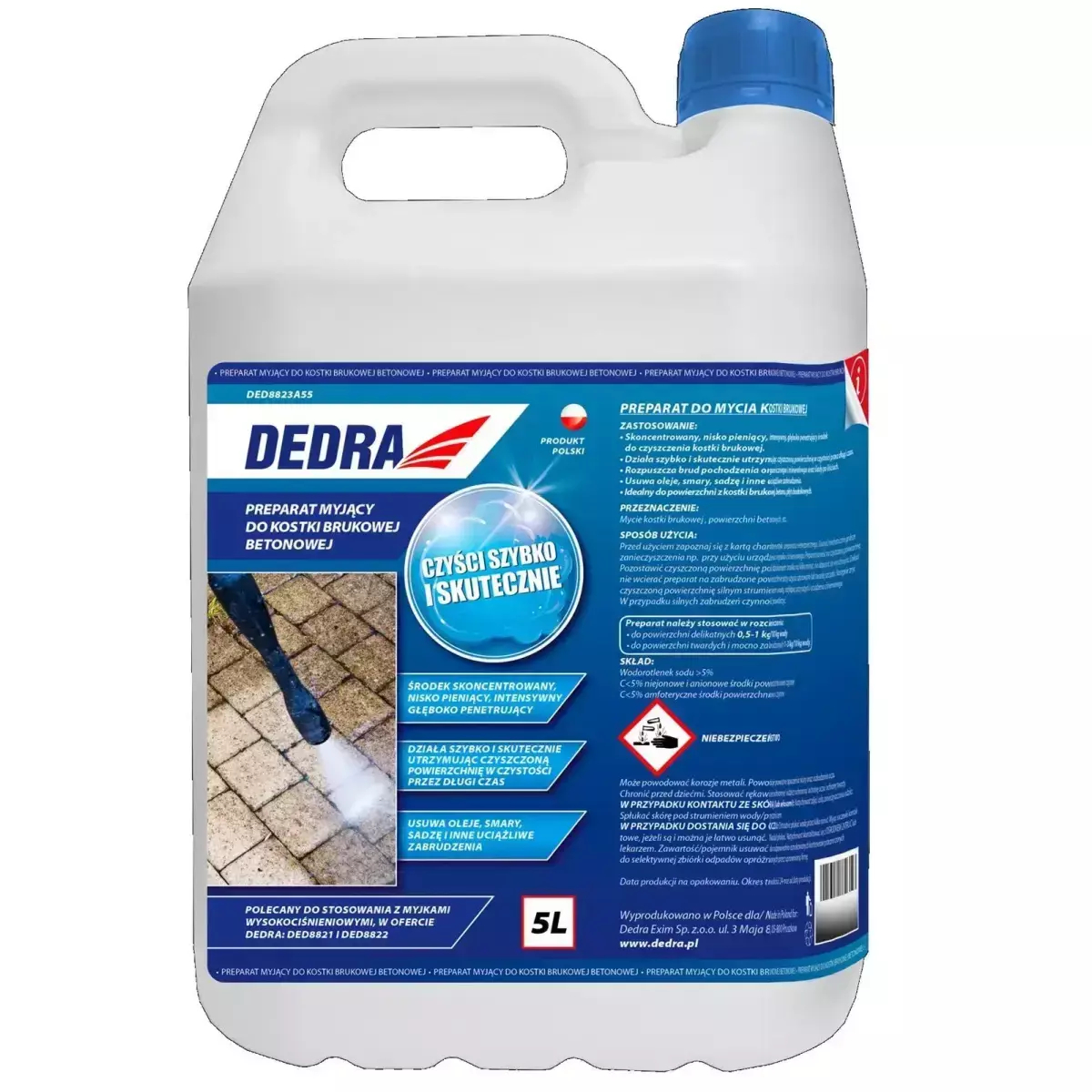 PREPARAT MYJĄCY 5L DO KOSTKI BRUKOWEJ BETONOWEJ GARDEN DEDRA DED8823A55