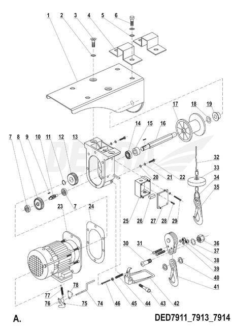 ELECTRIC MOTOR COMPLETE DEDRA