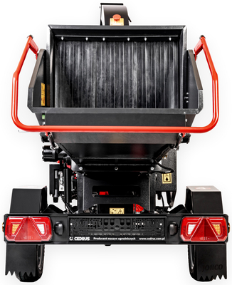 Cedrus R13P Gas-Powered Shredder, Municipal Wood Chipper, 24 KM, for branches up to 13 cm, with feeder, road-approved, CEDRBR13P