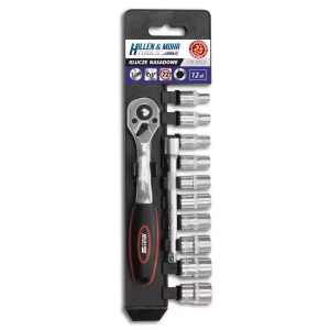 ZESTAW KLUCZY NASADOWYCH, KLUCZE NASADOWE HILLEN&MOHR 17L1012 1/4" KPL. 12SZT
