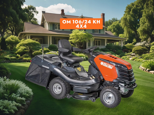 OLEO MAC OM 106/24 KH 4x4 PRO GARDEN TREADER HYDROSTATIC OM106 102cm 2-válcový zahradní traktor řady PRO PREMIUM 68129099 - OFICIÁLNÍ DISTRIBUTOR - AUTORIZOVANÝ PRODEJCE OLEO-MAC