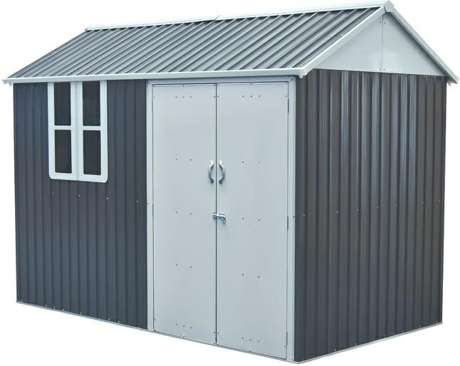 HECHT 6x10 NORD DOMEK NARZEDZIOWY BLASZANY OGRODOWY NA NARZĘDZIA GARAŻ SZOPA WIATA MEBLE OGRODOWE 172 x 302 cm - EWIMAX OFICJALNY DYSTRYBUTOR - AUTORYZOWANY DEALER HECHT