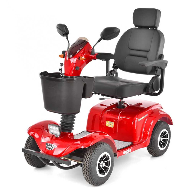 HECHT WISE RED WÓZEK SKUTER ELEKTRYCZNY INWALIDZKI POJAZD CZTEROKOŁOWY DLA SENIORA AKUMULATOROWY E-SKUTER MOTOR - OFICJALNY DYSTRYBUTOR -AUTORYZOWANY DEALER HECHT