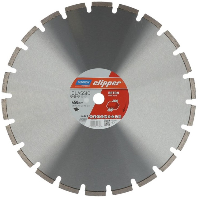 NORTON CLIPPER TARCZA DIAMENTOWA NORTON CLASSIC BETON LASER 450mm X 25,4mm DO BETONU do NORTON CLIPPER CS451 OFICJALNY DYSTRYBUTOR - AUTORYZOWANY DEALER NORTON CLIPPER