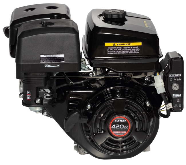 SILNIK LONCIN G420FD-A Z ROZRUSZNIKIEM SPALINOWY BENZYNOWY 15 KM WAŁ 25 mm MOTOR HONDA GX420 - EWIMAX - OFICJALNY DYSTRYBUTOR - AUTORYZOWANY DEALER LONCIN