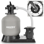 HECHT 302016 POMPA FILTRUJĄCA FILTR PIASKOWY DO BASENU Z FILTREM WSTĘPNYM 16'' SKIMER AKCESORIA DO BASENÓW  ZESTAW FILTRACYJNY 7,9m3/h / 45kg - EWIMAX OFICJALNY DYSTRYBUTOR - AUTORYZOWANY DEALER HECHT